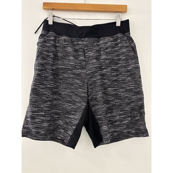 Lululemon Men's Activewear Peloton T.H.E Short Black and white size Medium - Picture 1 of 8